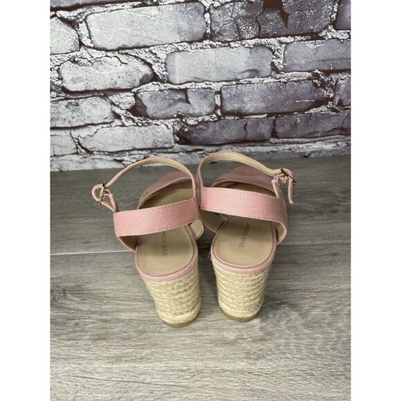 STUART WEITZMAN Mirela II Pink Canvas Espadrille Wedge Sandals Women 9.5B US/40 - Picture 5 of 16